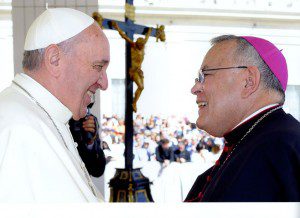 The bishop of Rome with the archbishop of Philadelphia