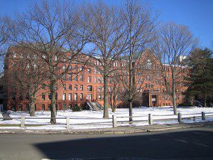On the campus of Ralph's alma mater
