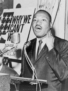 MLK Jr at a press conference