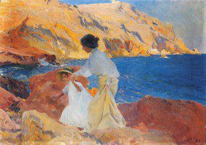 Clothilde and Elena among the rocks at Javea