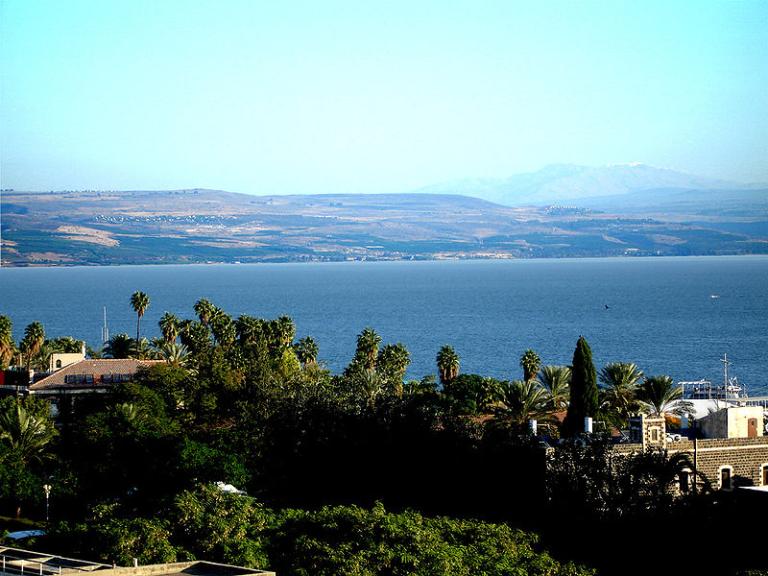 Image of Sea of Galilee from Wikimedia Commons