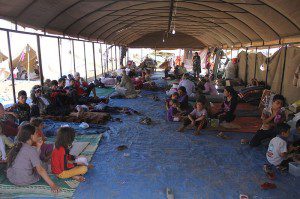 A group of Yazidi refugees in Iraq