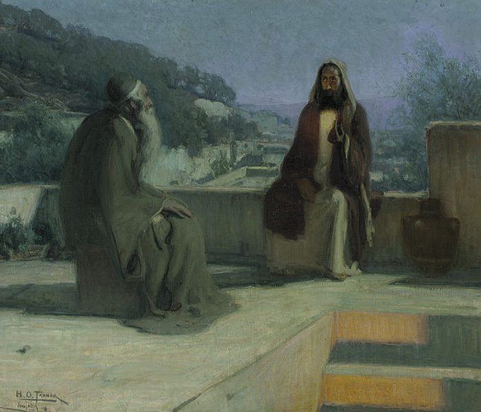 Nicodemus comes to Jesus by night