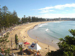 A view from Wikimedia Commons of Manly Beach