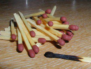 A pile of matches