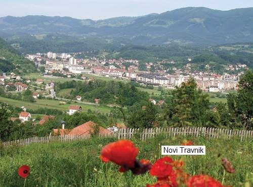 A Bosnian city, with greenery
