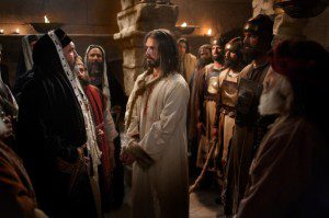 During the trial of Jesus before the Sanhedrin in Jerusalem