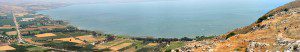 Kinnereth, as seen from the top of Mt. Arbel