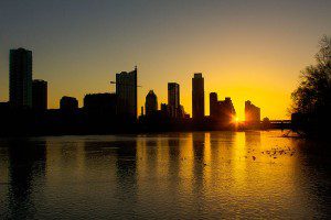 Austin sunrise in the winter