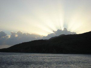 Dawn over St. Kitts.