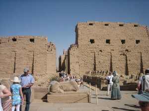 At the entrance to Karnak