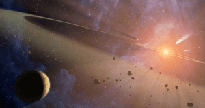 Early solar system (artist's rendering)