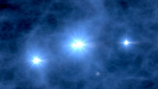 The universe lights up.