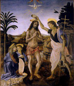 Verrocchio, "Baptism of Christ"