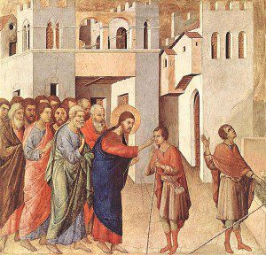 Christ's heals Buoninsegna's blind man