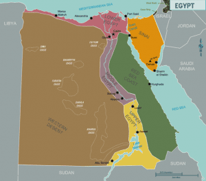 political map of Egypt, sort of