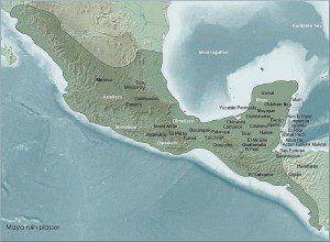 A map (now perhaps out of date?) of Maya domains in Mesoamerica Click to enlarge.