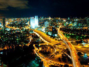 The lights of Tel Aviv