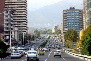 In Tehran, on a freeway
