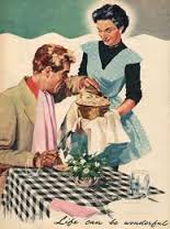 A fifties housewife and her husband