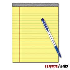 Notebook and pencil