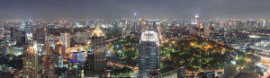A night view of Bangkok