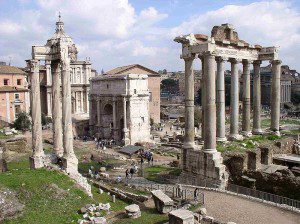 Forum Romanum, at one end