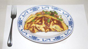 an omelet on a plate