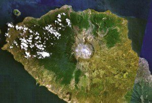 Tambora from above