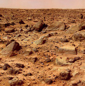 A NASA photo of the Martian surface