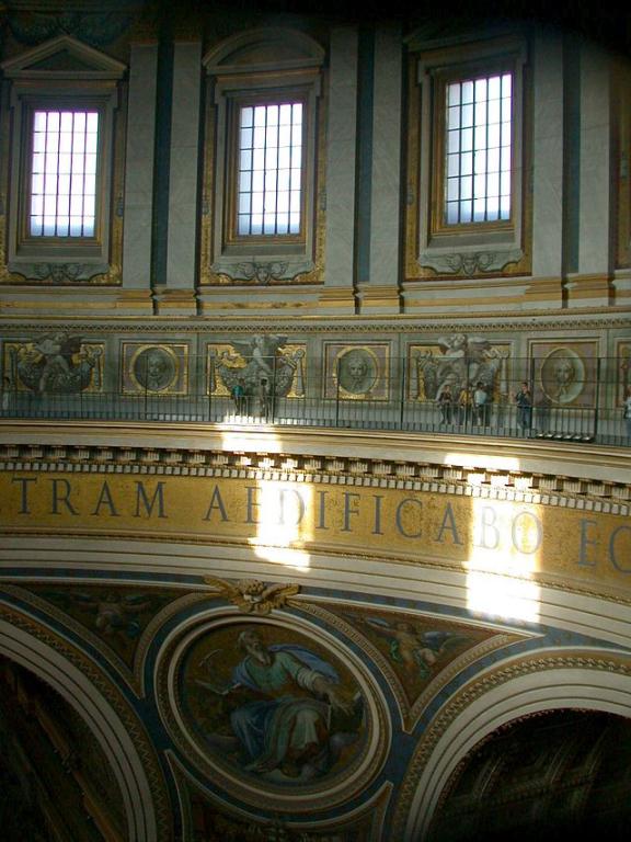 At the base of St. Peter's dome