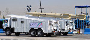 Two missiles in an Iranian parade