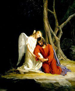 "Christ in Gethsemane" Carl Bloch (Click to enlarge.  Click again to enlarge further.)
