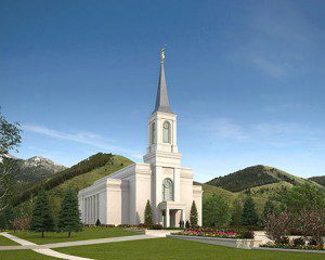 Image of Star Valley Wyoming Temple, under construction