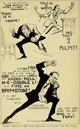 Billy Sunday, hard at work