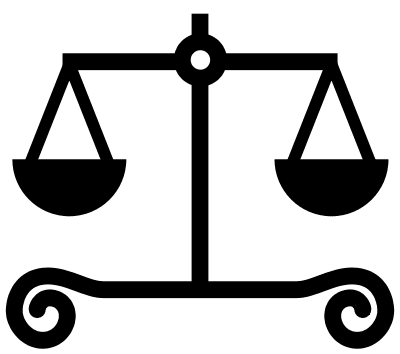 A balance scale from Wikimedia CC