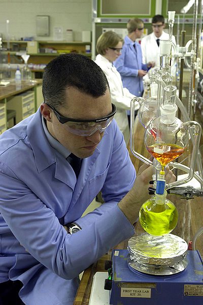 Scientists in a chemistry lab