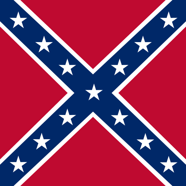 The Confederate battle flag