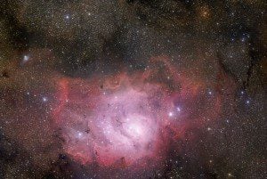 A pinkish nebula