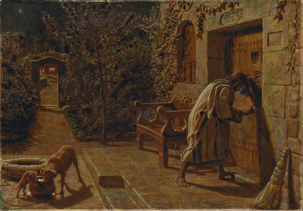 W, H. Hunt, painting of the friend at midnight from the NT