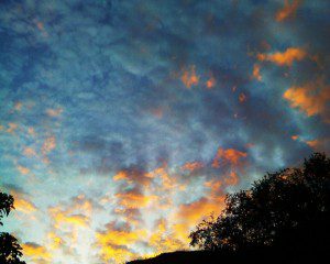 Dawn with clouds
