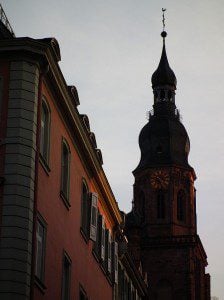 Church tower in Heidelberg