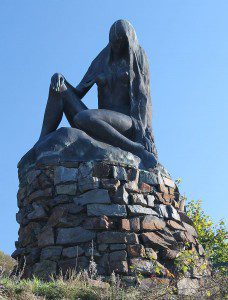 Lorelei statue am Rhein