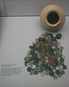A hoard of Roman coins in Germany