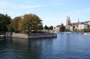 Zurich on the Limmatfluss