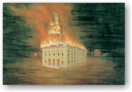 Nauvoo Temple burning