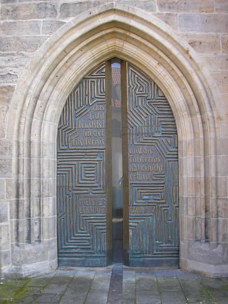 A door dedicated to Meister Eckhart in Erfurt
