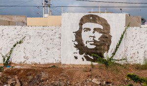 Che Guevara on a wall in Venezuela