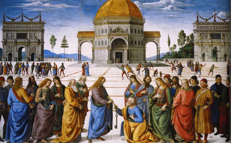 Perugino, Peter, Jesus, and the Keys