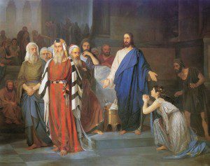 Asknaziy image of Jesus and adulterous woman